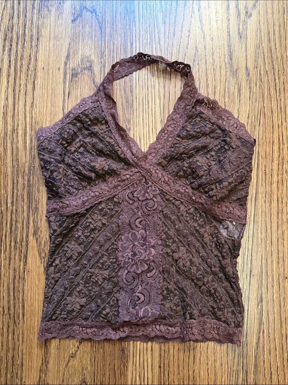 XOXO Brown Lace Halter